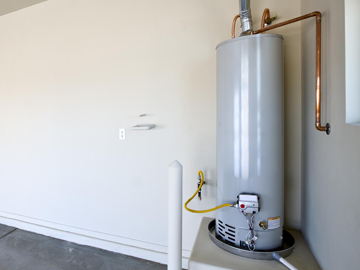 Water heater in garage