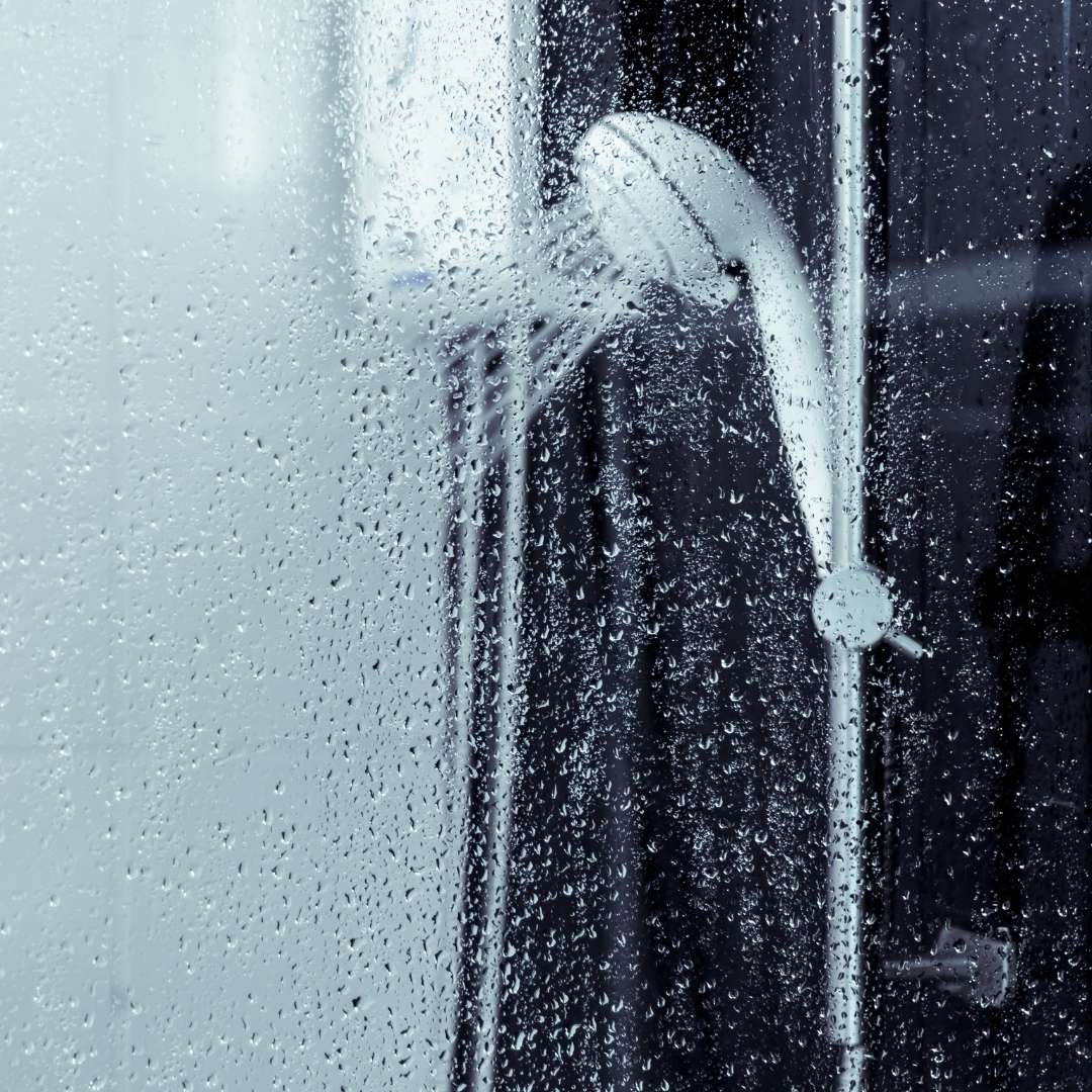 Running water in shower