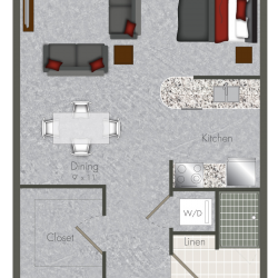 Pearl at the Mix Studio Apartment, 626ft²
