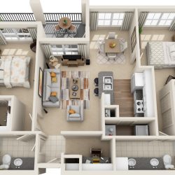Estates at Memorial Heights Houston Apartments 2 bedroom, 1204ft² Floorplan