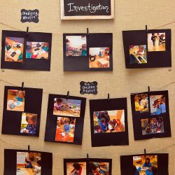 Diorama of classroom activities at Strong Start Early Learning Center