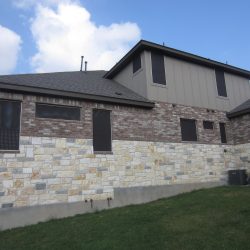 Multiple Black Custom Window Screens - Austin Shade Team