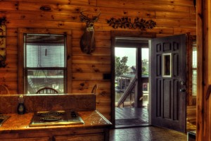 Bayou Log Cabins Kitchen & Living Room