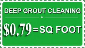At $0.79/sq.ft for Tile Grout Cleaning service, you'll be thrilled with how your floors shine! (Ask about grout sealing)