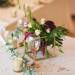 Geometric Wedding Table Flowers