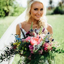 A Gorgeous Bride and Her Bridal Bouquet