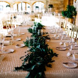 Garland Down A Reception Table