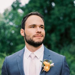 A happy groom.