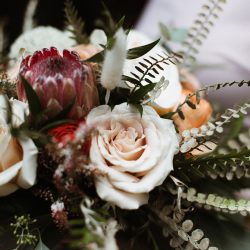 A beautiful closeup of her wedding flowers.