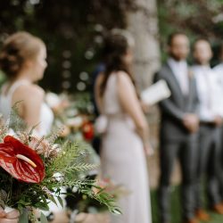 During the wedding ceremony