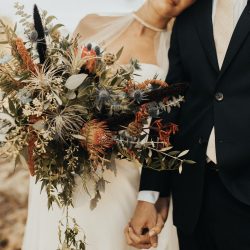Colorado bride and her flowers.