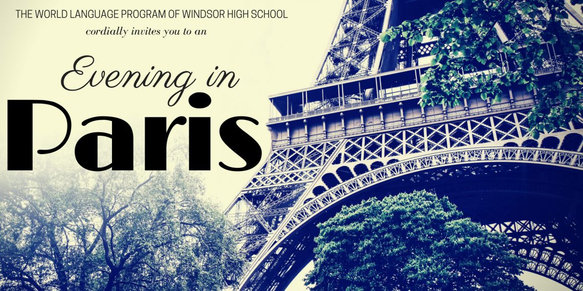 Join us for an "Evening in Paris" Join us for an "Evening in Paris"