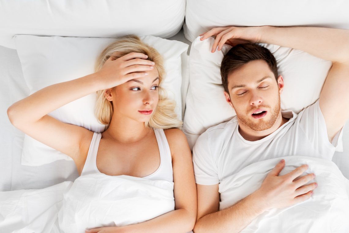 wife disturbed by husband snoring