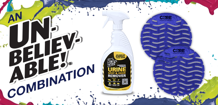 Unbelievable! Urine Spot and Odor Remover and urinal trays