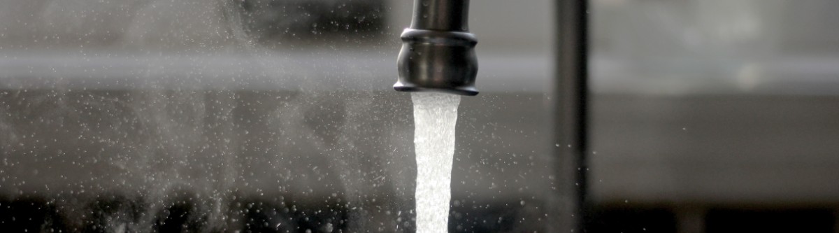 water flowing from faucet