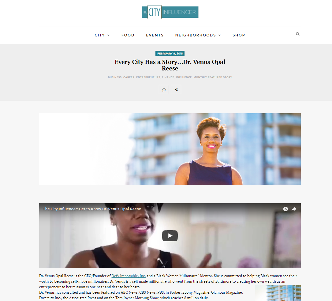 Dr. Venus Opal Reese Great Black Speakers