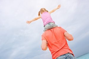 kid and dad bacck