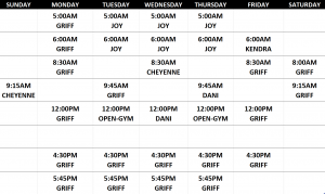 Class Schedule