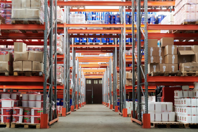 A clean and organized distribution center