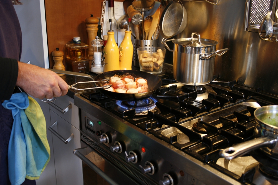 Cooking on a Gas Stove. Cooking on Gas.