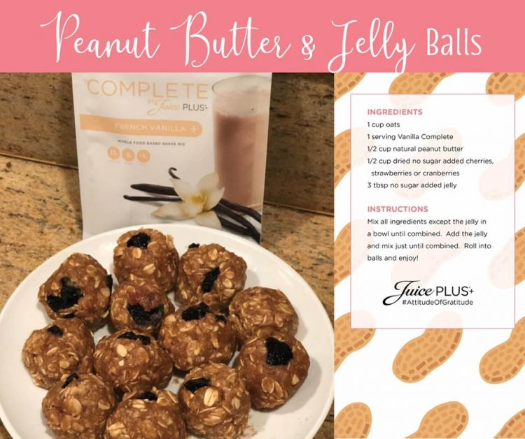 PEANUT BUTTER AND JELLY PROTEIN BALLS! RX
