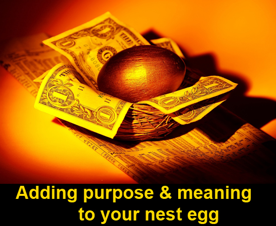 gold nest egg - financial concept