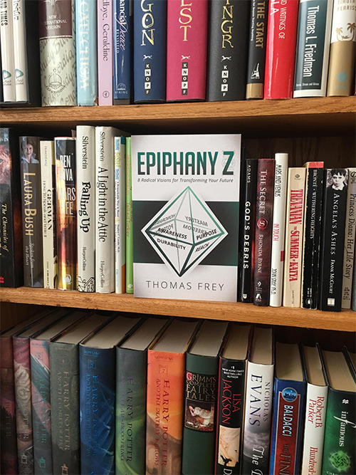 Every bookshelf should have a copy of Epiphany Z, essential reading for the 21st century. Order yours today!