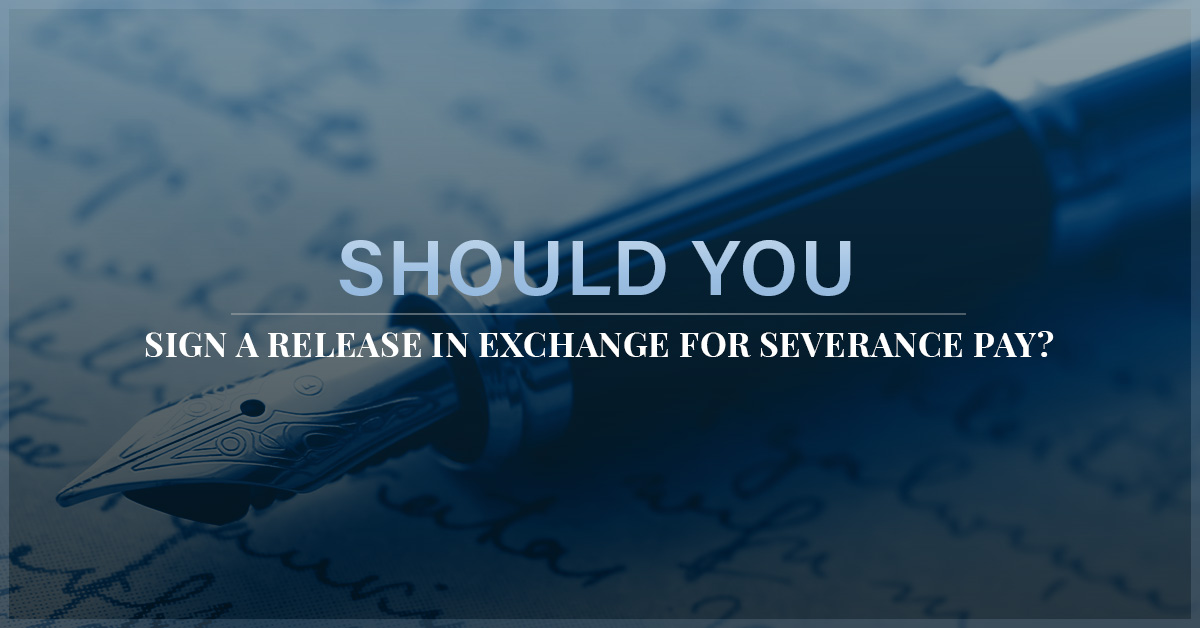 Lawyers Severance Albany: Pay? Release Sign for a Employment
