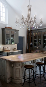 Use chandeliers in kitchen dining room