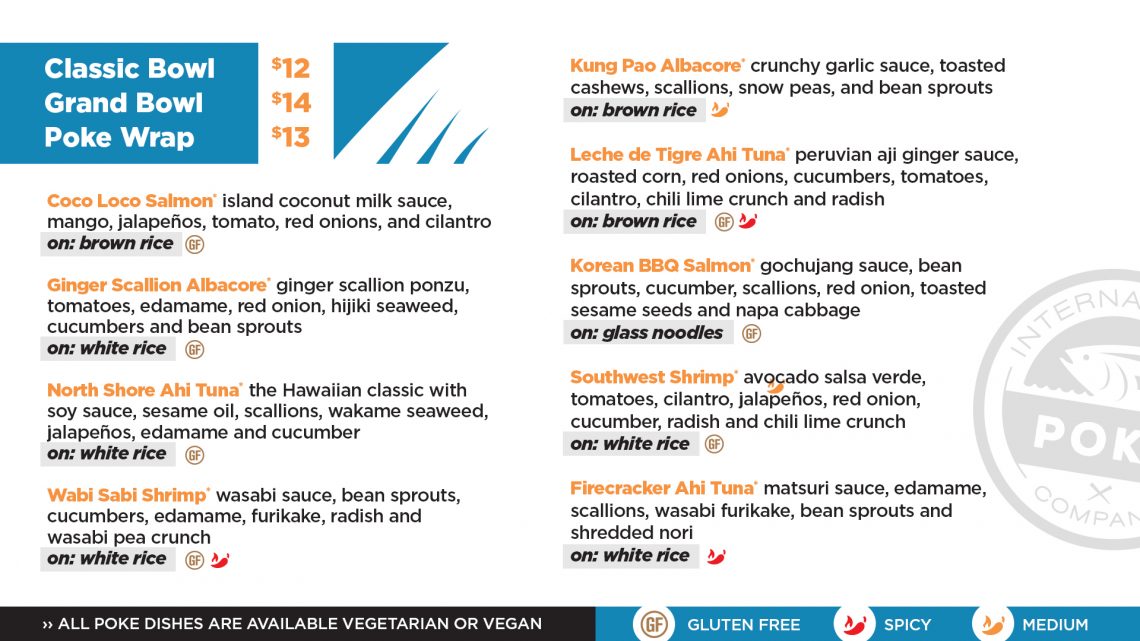 Poke Restaurant Menu - Browse Online | International Poke Company