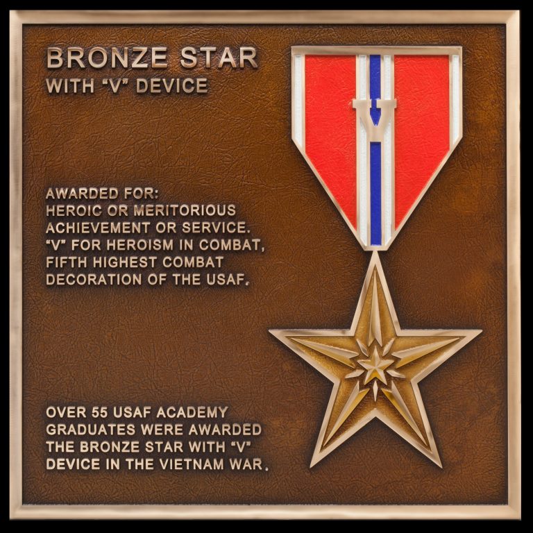 USAF Combat Valor Medals View Bronze Plaques For Combat Valor James