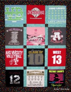 Sashed T-Shirt Quilt with Accent Cornerstones