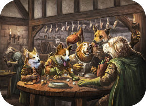 Pugmire Dogs Celebrating in a Tavern