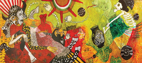 Painting by Cici Segura Gonzales titled Soy Chicano