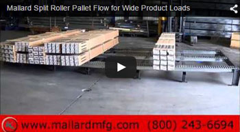Wide Load Roller Pallet Flow Rack - Mallard Manufacturing