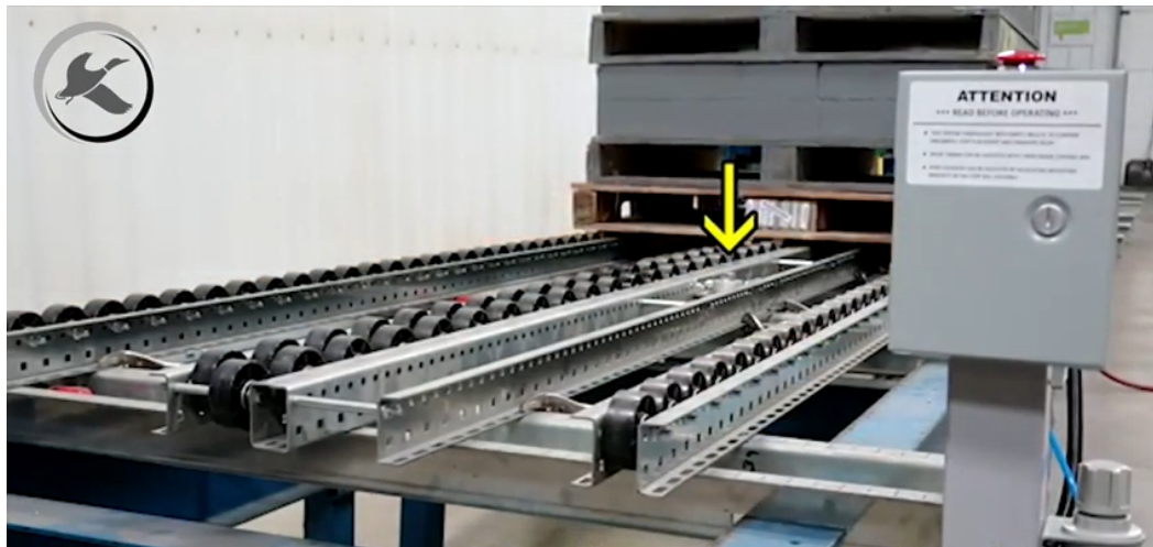 Pneumatic Pallet Flow Release - Mallard Manufacturing