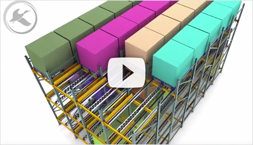 Pallet Flow Rack Improves FIFO Inventory Rotation Productivity