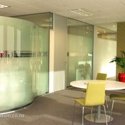 Curved Glass Office Wall
