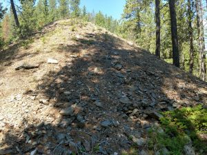 Large pile of waste rock