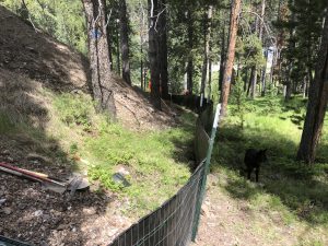 Silt fence on steep slope
