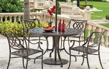 Shop Parr’s for beautiful aluminum tables and chairs.
