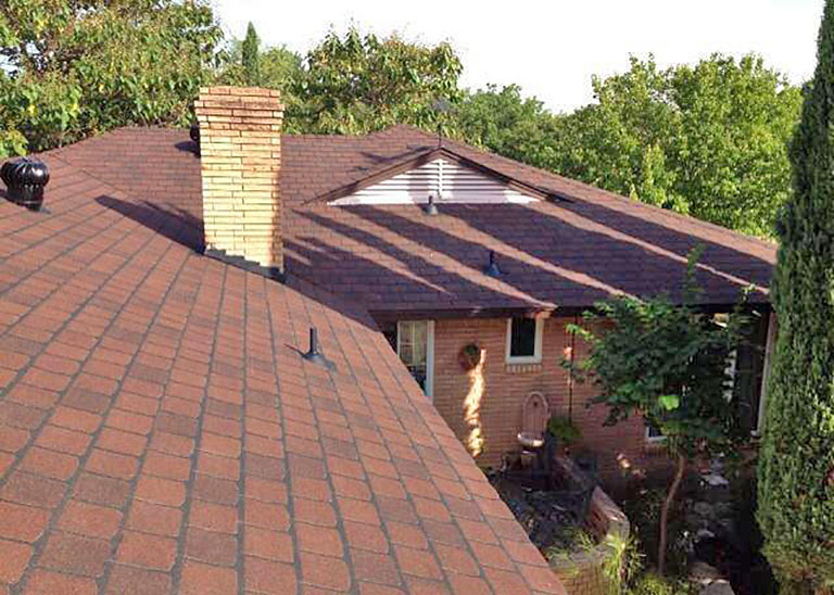 Rebuild Texas installs Saddle Brown roofs in Texas.