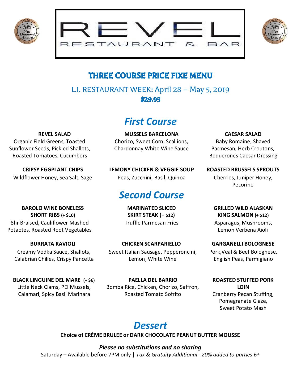 Long Island Restaurant Week Revel Restaurant Bar