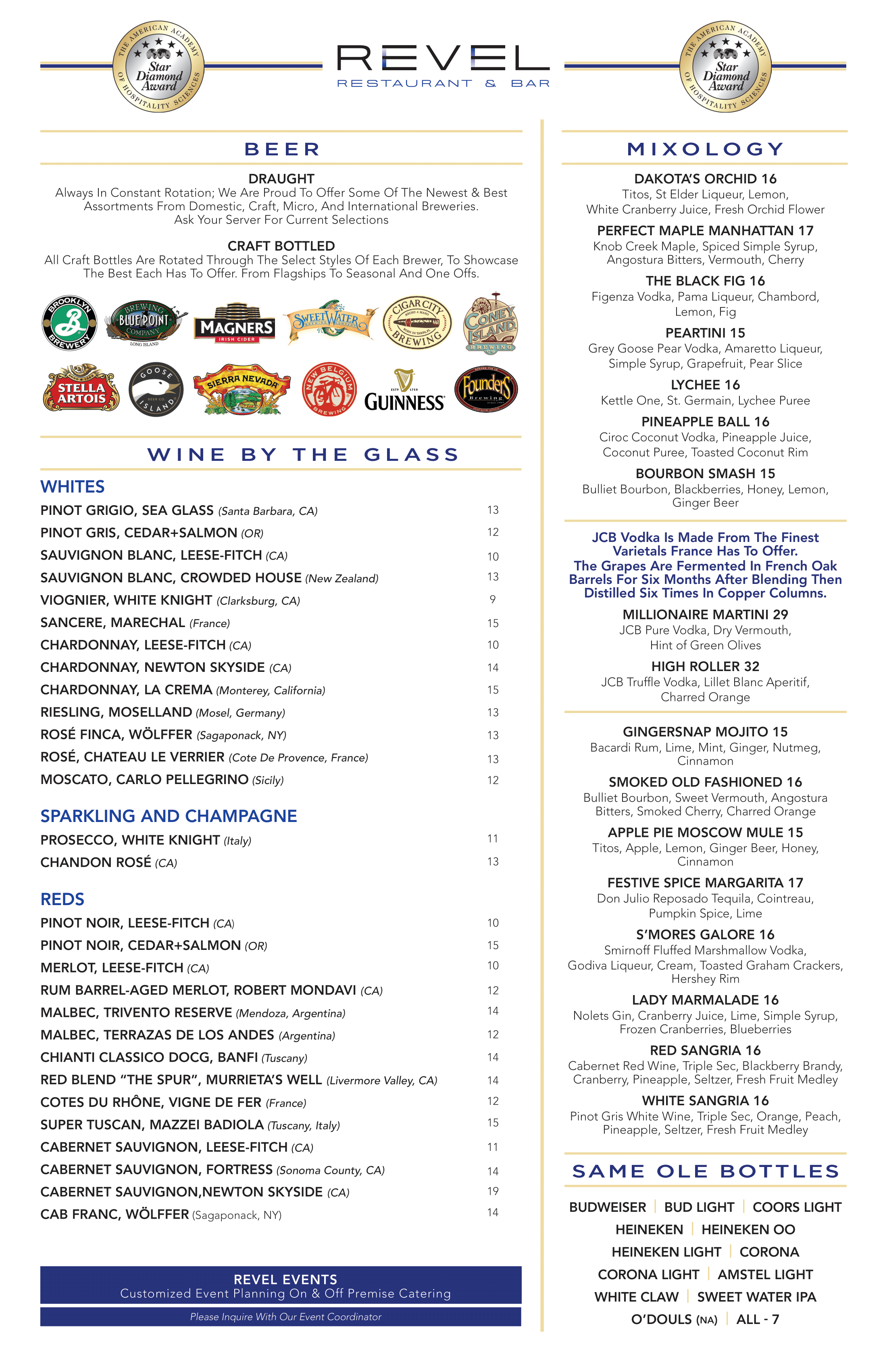 Dinner At REVEL Revel Restaurant & Bar