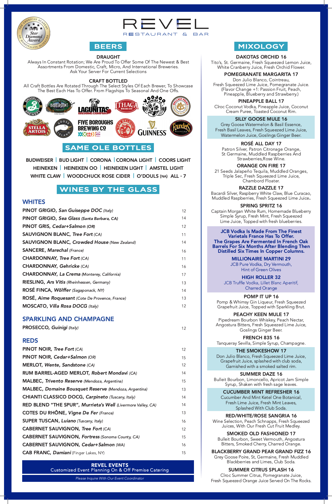 Dinner At REVEL Revel Restaurant & Bar