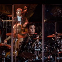 Drummer Alex Alexander playing the best of classic rock and classical music with Rocktopia.