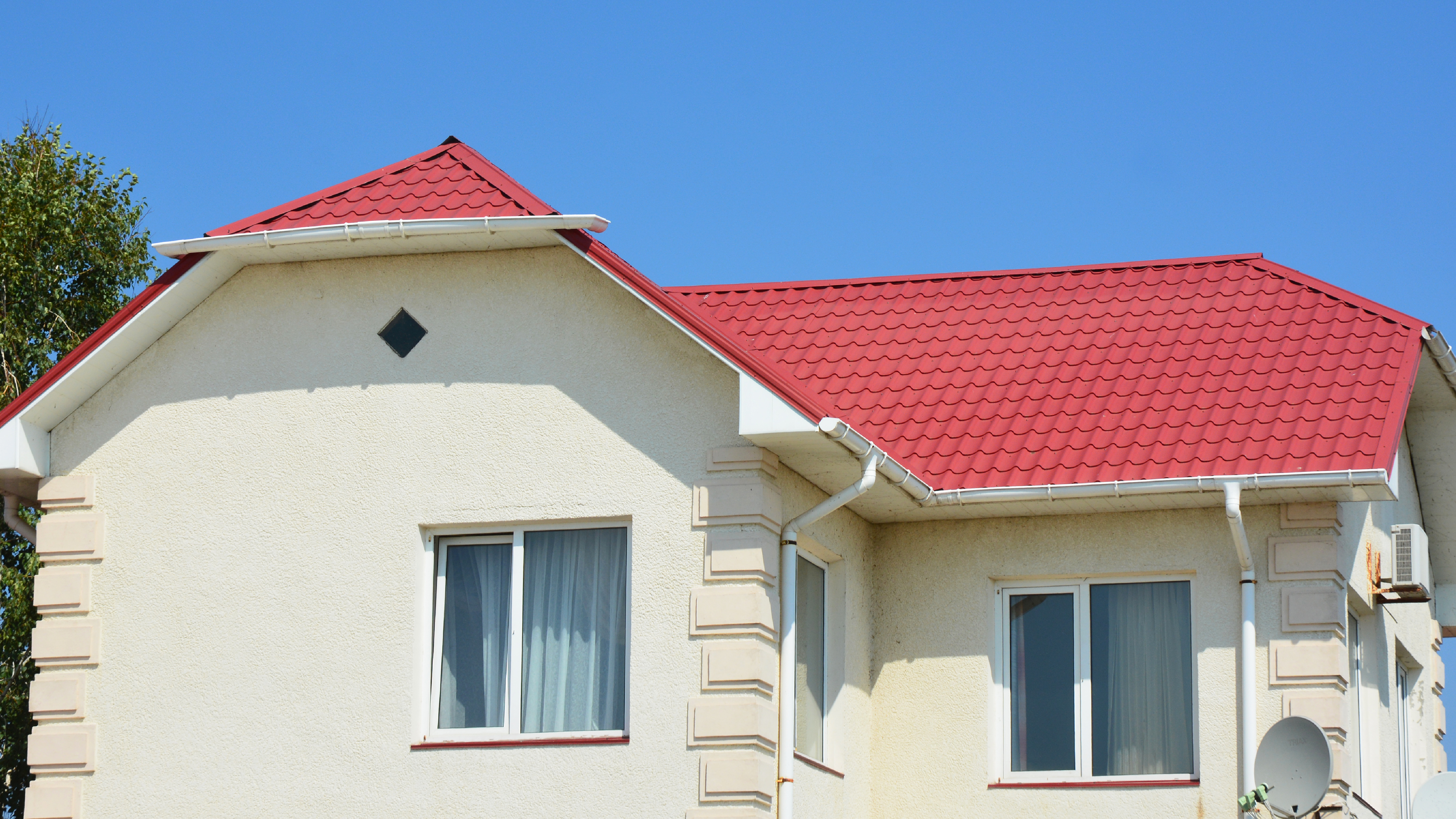 roof and top windows of a home