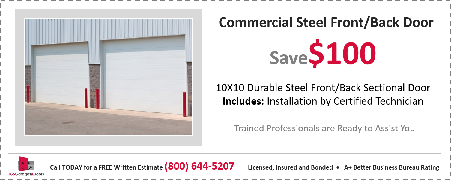 Commercial Steel Front/Back Door Coupon