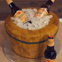 Barrel of Shiner Bock, Grooms Cakes, Dallas bakeries, fort worth cake bakery, bucket of beer cakes, cakes for weddings | Arlington, TX