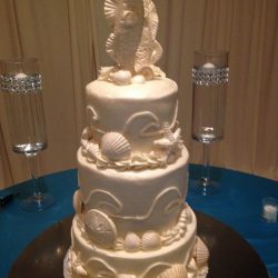 specialty cancun wedding cake, seahorse wedding cake, fort worth wedding cakes | Arlington, TX
